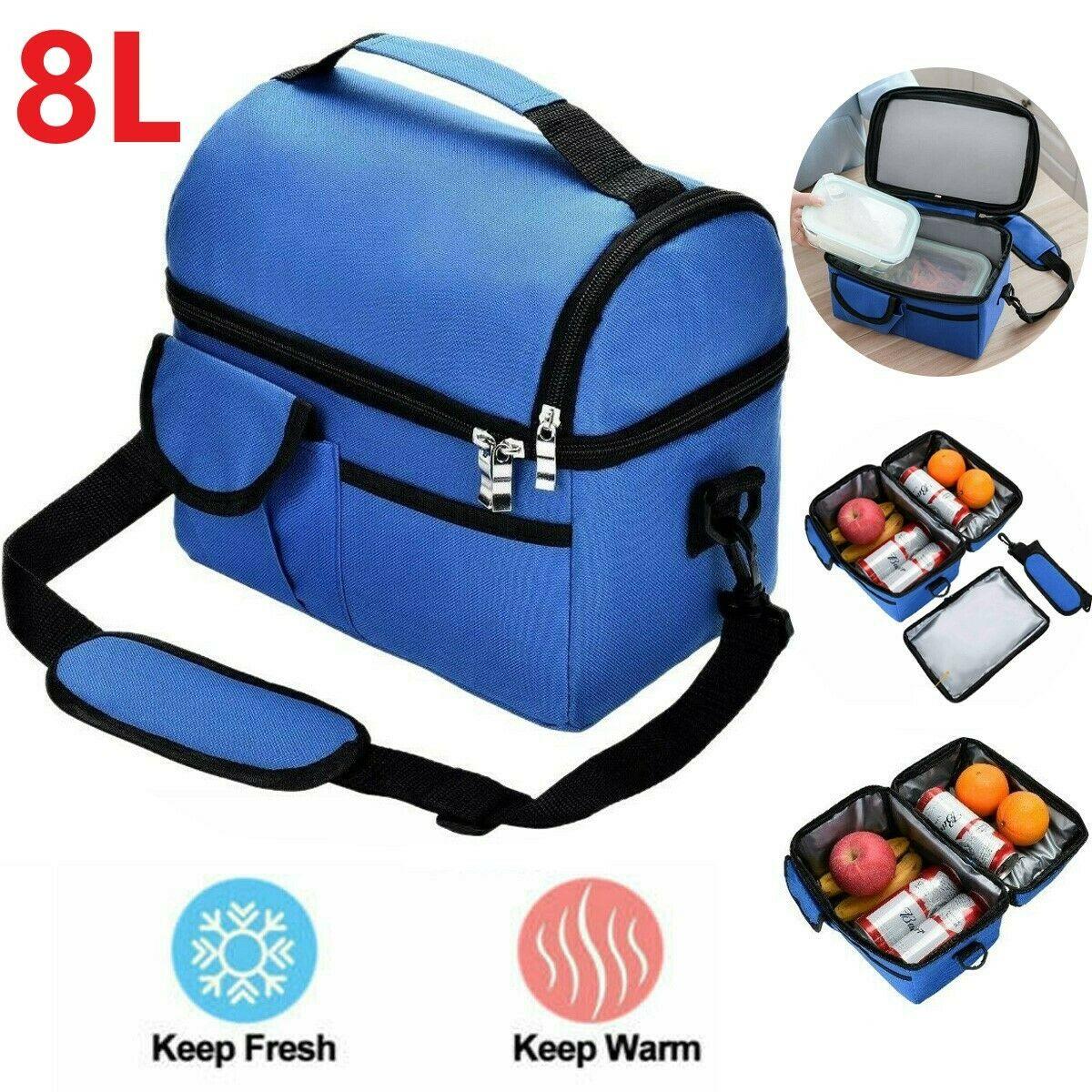 8L Lunch box bag - Insulated Thermal Cooler for work Picnic bag (D61)(2AK1)