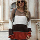 Color Block Round Neck Sweater - Deals DejaVu