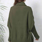 Turtle Neck Long Sleeve Ribbed Sweater