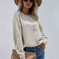 Half Button Long Sleeve Henley Sweater