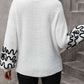 Contrast Drop Shoulder Round Neck Sweater - Deals DejaVu