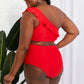 Marina West Swim Seaside Romance Ruffle One-Shoulder Bikini in Red (TB9D) T