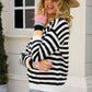 Warm Spice Striped Round Neck Sweater