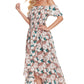 Floral Off-Shoulder Slit Maxi Dress (BWD)(WS06)T