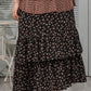 Plus Size Ditsy Floral Layered Maxi Skirt (TB7) T