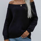 Double Take Off-Shoulder Rib-Knit Sweater