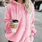 Quarter-Zip Drawstring Teddy Hoodie (BFD) T - Deals DejaVu