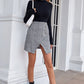 Plaid Buttoned Tulip Hem Mini Skirt (TB7) T