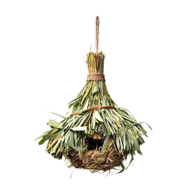 9 Styles Birds Nest Bird Cage Natural Grass Egg Cage Bird House - Outdoor Decorative Weaved Hanging Parrot Nest Houses (1W5)1