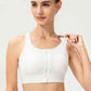 Zip-Up Round Neck Sports Bra