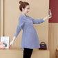 Cute Striped Ties Waist Maternity Blouses -Spring / Autumn Fashion Shirts -Amazing Pregnancy Tops (Z1)(F4)