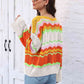 Openwork Round Neck Knit Top