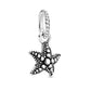 925 Sterling Silver Women Jewelry Ocean Series Turtle Charm - Starfish Beads Fit 3mm Bracelet DIY (D81)(6JW)