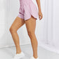 Zenana Cross Country Smocked Waist Running Shorts in Pink (TBL2) T