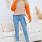 Turtle Neck Dropped Shoulder Slit Sweater