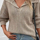 Heathered Horizontal-Ribbing Pullover Sweater - Deals DejaVu
