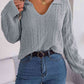 Johnny Collar Drop Shoulder Sweater