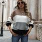 Color Block Round Neck Sweater - Deals DejaVu
