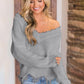 Frayed Hem Dropped Shoulder Sweater - Deals DejaVu