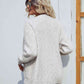 Button Down V-Neck Cardigan with Pockets