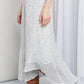 Zenana Polka Dot Ruffle Hem Midi Skirt in Ivory/Black (TB7) T