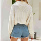 Cable-Knit Turtleneck Cropped Knit Pullover - Deals DejaVu