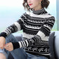 Gorgeous 98% Pure Woolen Women's Sweater - Thick Turtleneck Vintage Ugly Sweaters - Fashion Loose Knit Tops (D23)(D20)(TB8C)(TP4)(BCD4)