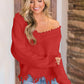 Frayed Hem Dropped Shoulder Sweater - Deals DejaVu