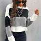Longing For Fall Color Block Sweater