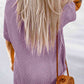 Side Slit V-Neck Short Sleeve Sweater - Deals DejaVu
