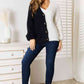 Woven Right Contrast Button-Front V-Neck Cardigan - Deals DejaVu