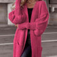 Lantern Sleeve Pocketed Cardigan