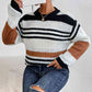 Striped Round Neck Sweater - Deals DejaVu