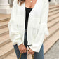 Double Take Fringe Trim Open Front Cardigan