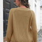 Round Neck Rib-Knit Sweater - Deals DejaVu