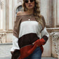 Color Block Round Neck Sweater - Deals DejaVu