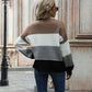 Color Block Round Neck Sweater - Deals DejaVu