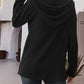 Half Button Up Drawstring Hoodie