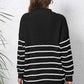 Mock Neck Long Sleeve Zip-Up Sweater