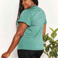 Double Take Ruched V-Neck Short Sleeve T-Shirt