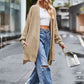 Long Sleeve Waffle-Knit Cardigan
