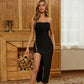 Trending New Summer Women Strapless Bandage Club Dress - Sexy Mid-Calf Party Dresses (D30)(BWD)(WS06)(WSO4)