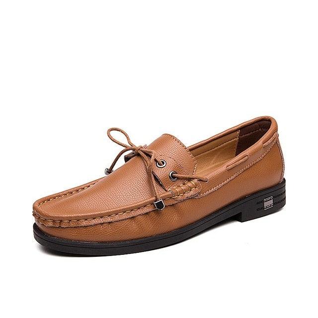 Great Genuine Leather Men Boat Shoes - Driving Shoes - Classic Men's Leather Casual Shoes (D12)(MSC5)