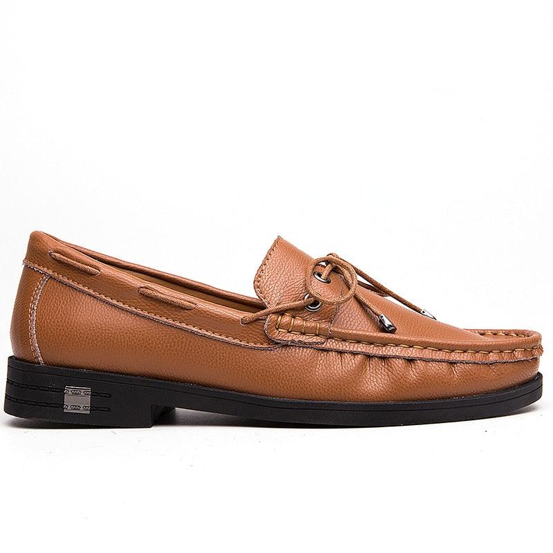 Great Genuine Leather Men Boat Shoes - Driving Shoes - Classic Men's Leather Casual Shoes (D12)(MSC5)