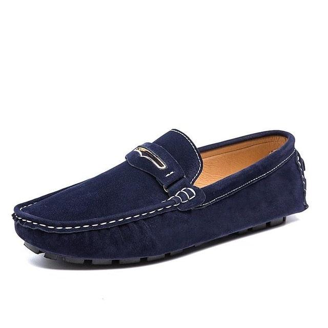 Summer Men's Loafers Genuine Leather Casual Shoes - Fashion Slip On Driving Shoes (MSC2)(MSC4)(MSC1)(F12)