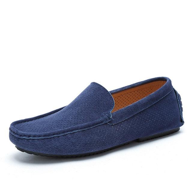 Summer Men's Loafers Genuine Leather Casual Shoes - Fashion Slip On Driving Shoes (MSC2)(MSC4)(MSC1)(F12)