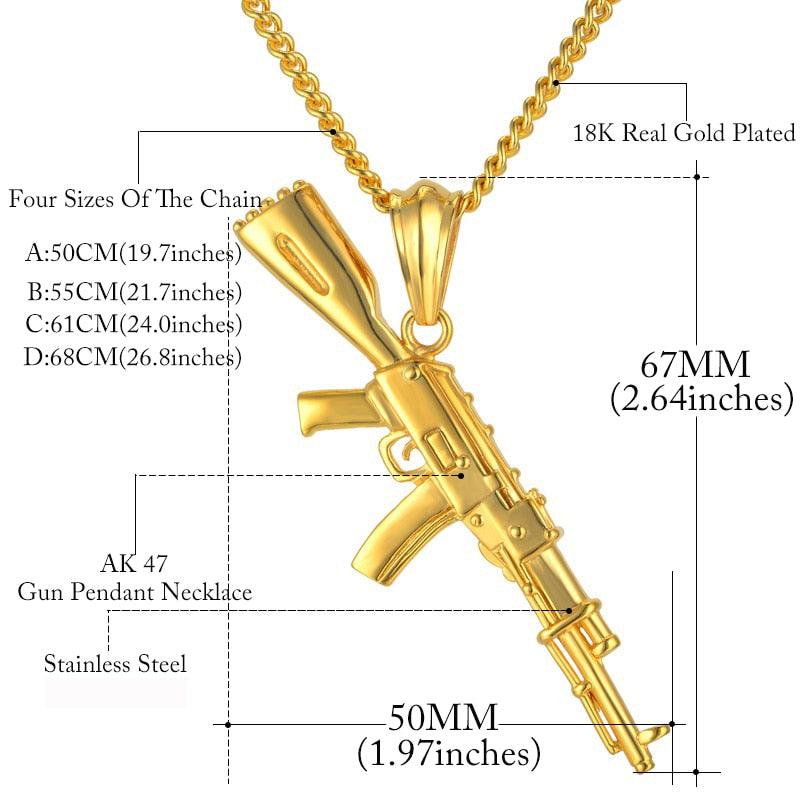 AK47 Gun Gold Anchor Pendant Iced Out Rhinestone Hip Hop Chain In Gold And  Silver For Men And Women Perfect Biker Gift From Ladyhu, $0.84 | DHgate.Com