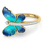 Amazing Gorgeous Butterfly Design Women Ring - Crystal Party Rings Jewelry (2U81)