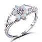 Gorgeous Natural Stone Women Rings - Cute/Romantic Zircon Flower Shaped Rings (2U81)