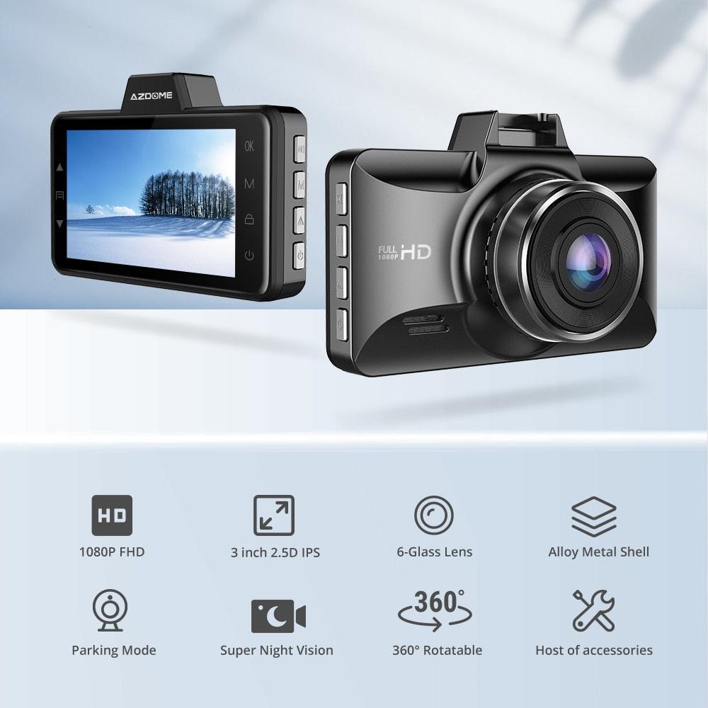 Great Dash Cam Camera FHD 1080P with Night Vision, 3 Inch IPS Screen Dash Cam for Cars,DVR Parking Monitor (CT3)(1U60)